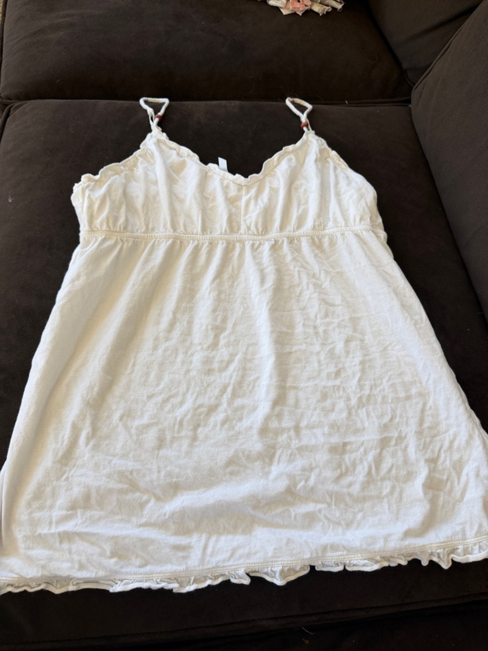 Aeropostale White Cotton Cami Tank